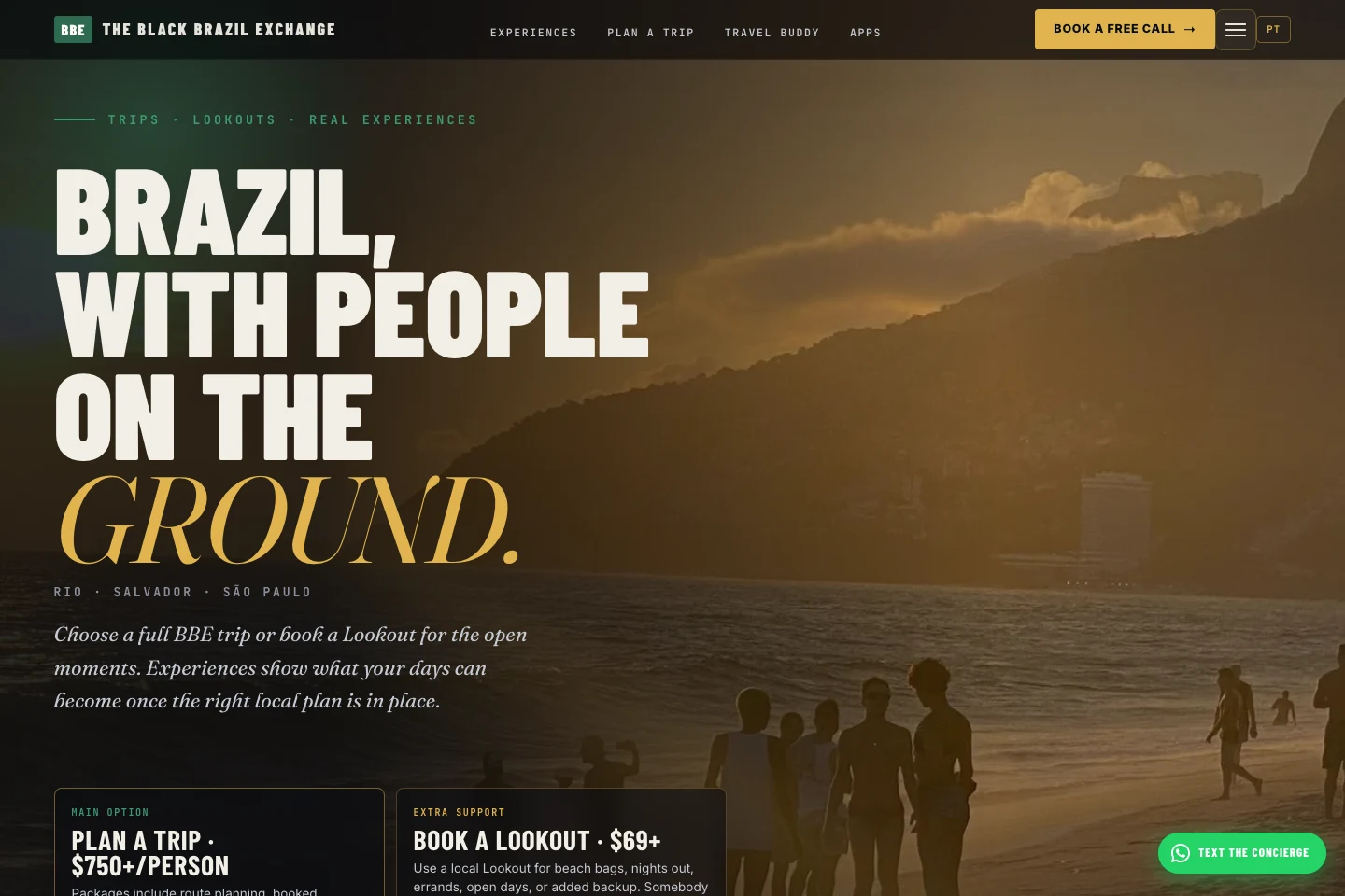 Black Brazil Exchange website homepage