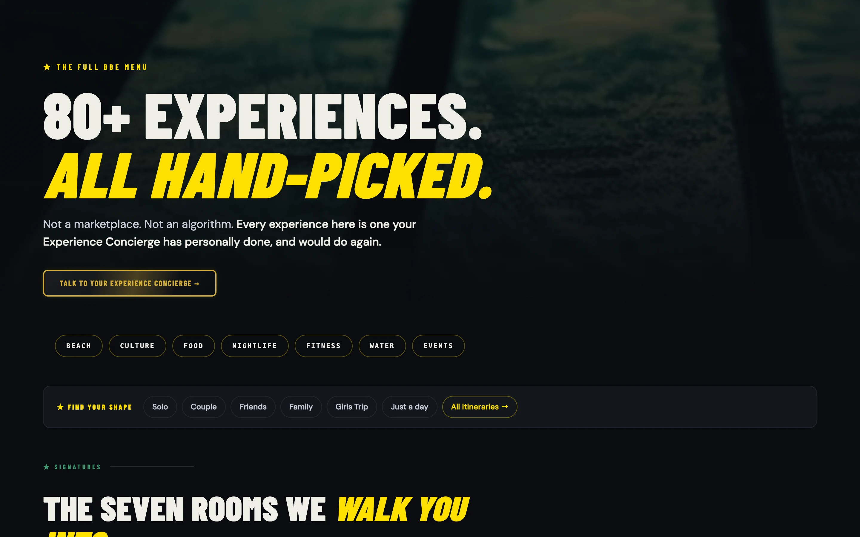 The Black Brazil Exchange experiences page: 80 plus hand-picked experiences