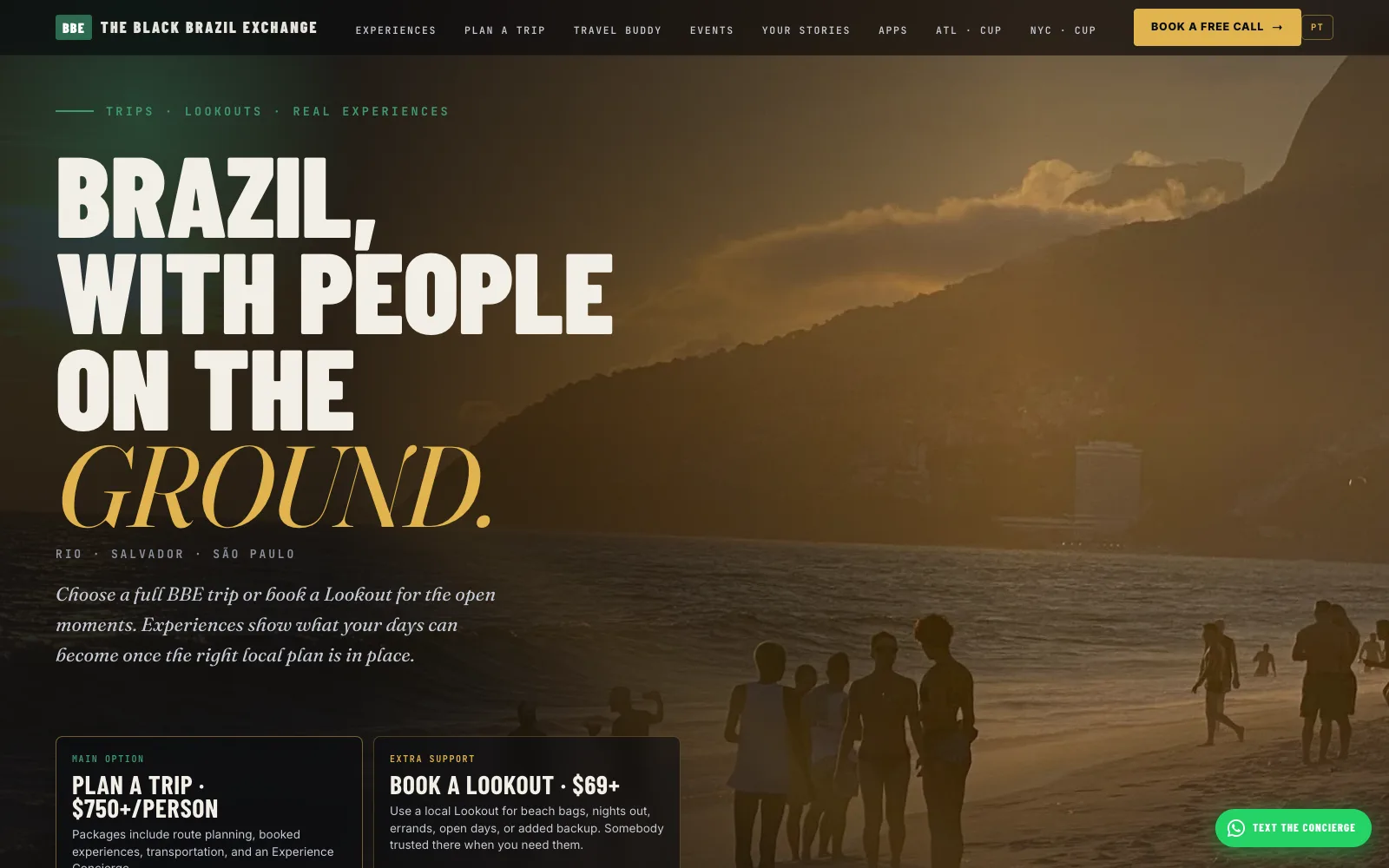 Current Black Brazil Exchange website built by Pagecrafter
